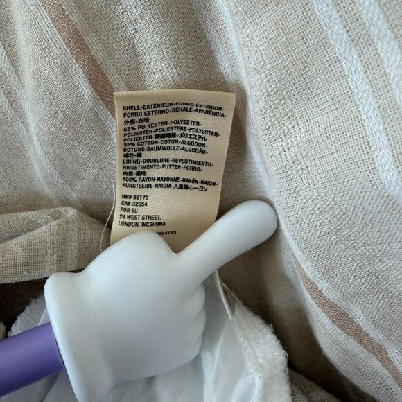 Vtg Anthropologie Beige Stripe Skirt US 6 Button Front Cottagecore Western Rodeo - Picture 8 of 10